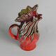 Rooster-shaped carafe, Sars Poteries ceramic, 1950s.