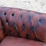 Sofa Chesterfield leather brown