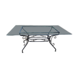 table de salla à manger plateau en verre