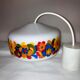 Suspension vintage opaline year 70 floral decoration
