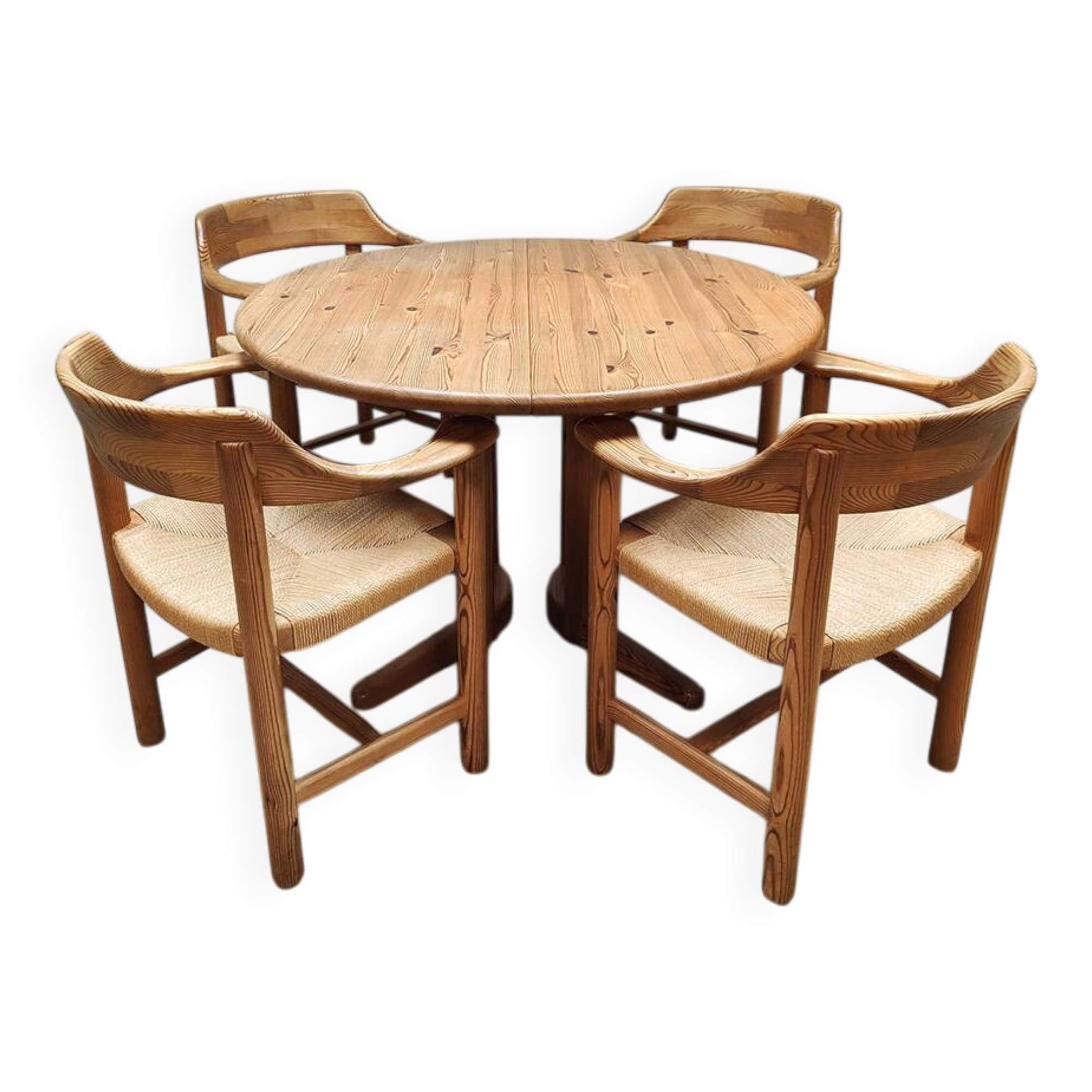 Vintage dining set table and chairs Rainer Daumiller