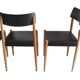 4 Chaises Scandinave Noires Années 50/60 Vintage
