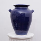 Blue terracotta pot vase 2 anses
