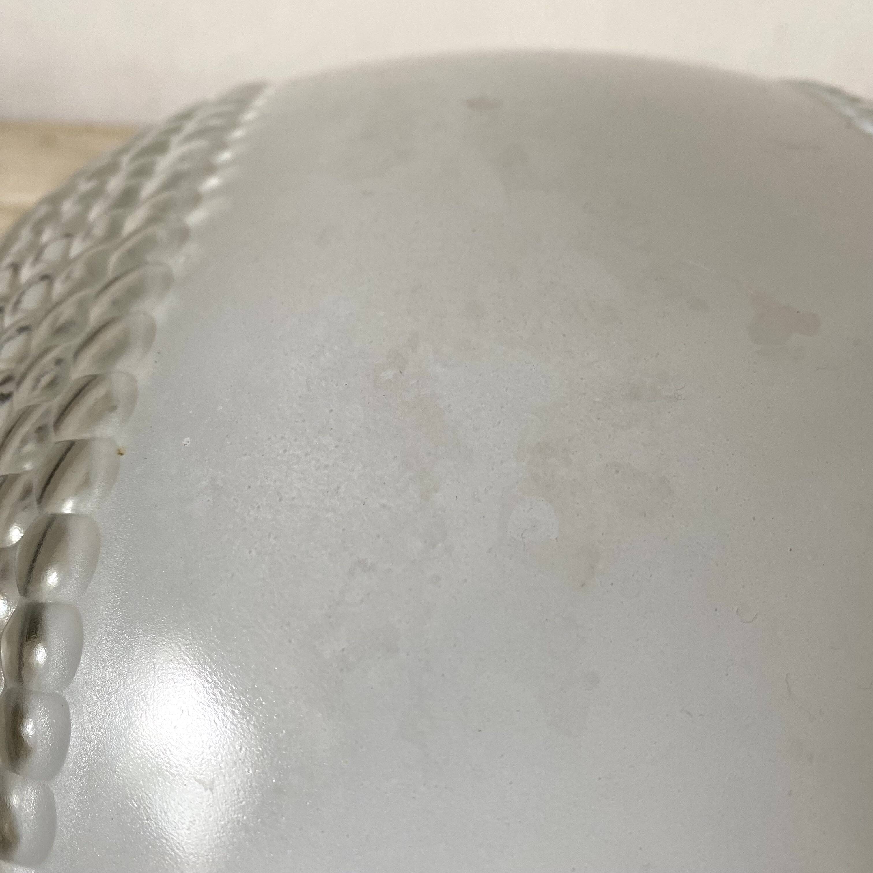 Industrial glass ceiling light, 60s-70s