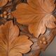 Carved wooden platter/plate from the 1950s.