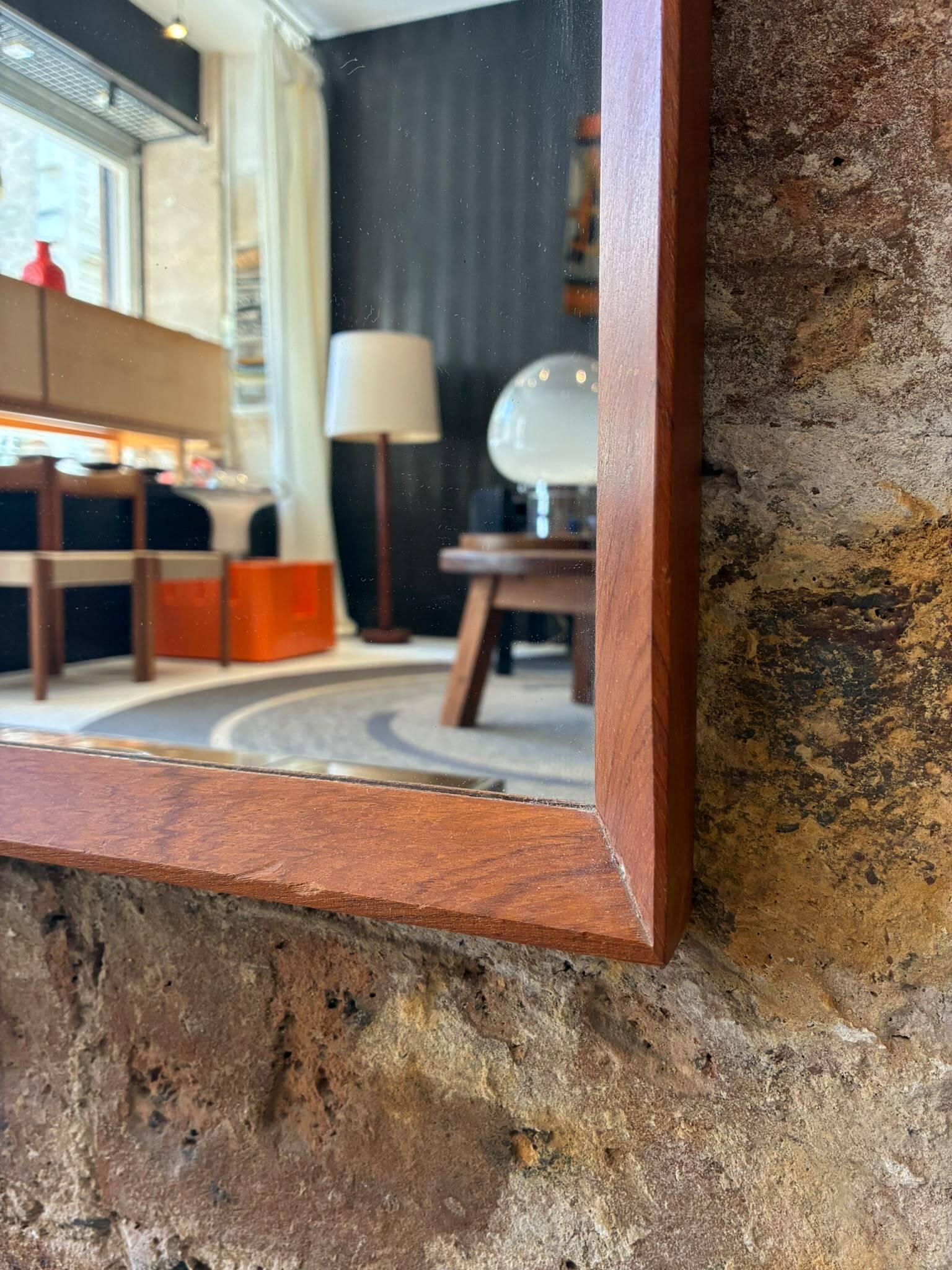Scandinavian mirror from the 1960s by Aarhus Glasimport and Glassliberi.