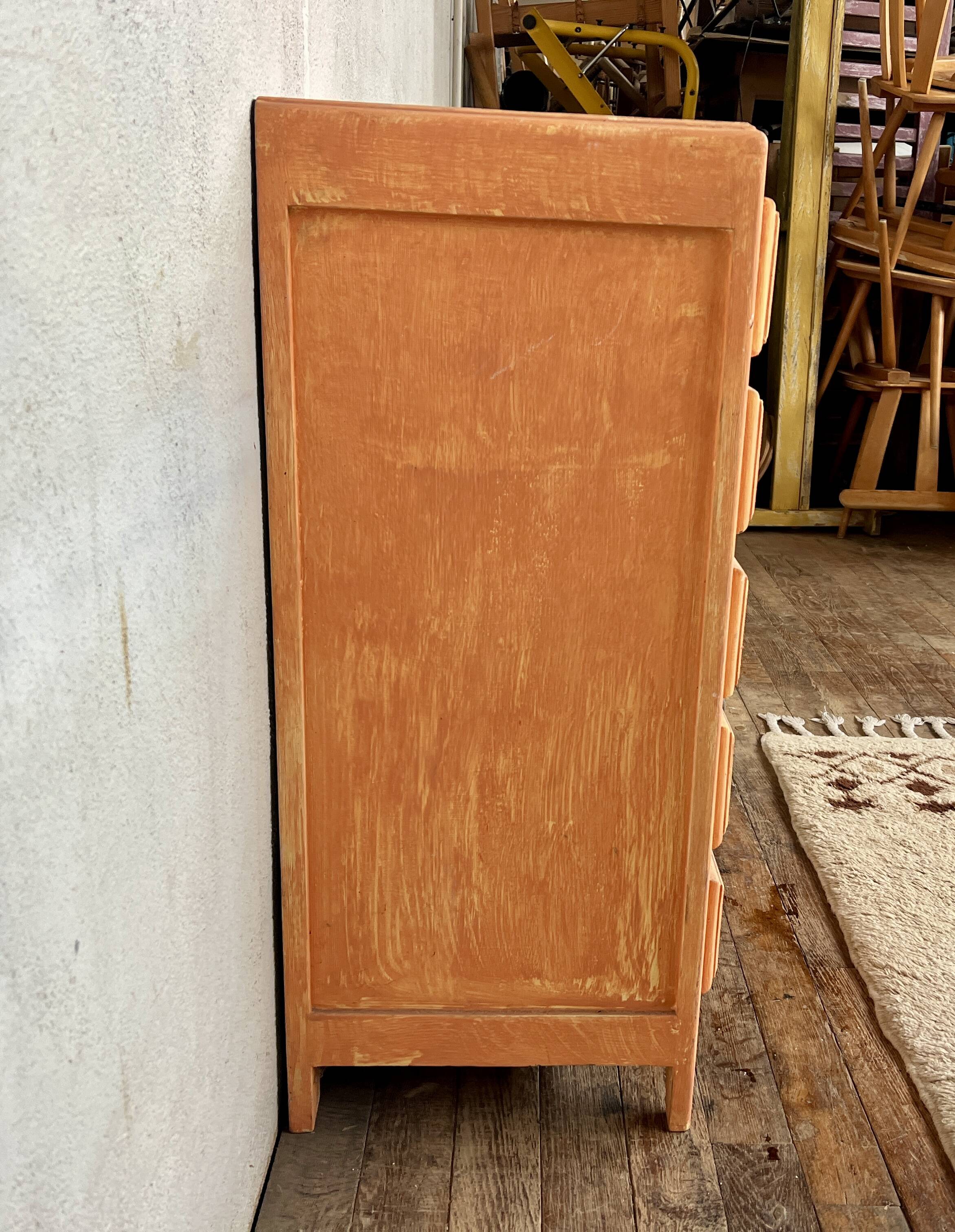 Commode semainier Chiffonnier vintage patine d'origine