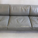 Gray leather sofa Walter Knoll, design Jürgen Lange