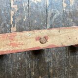 Original patina wooden farmhouse coat hook 86cm