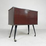 Vintage drinks cabinet, bar on castors, 1960s