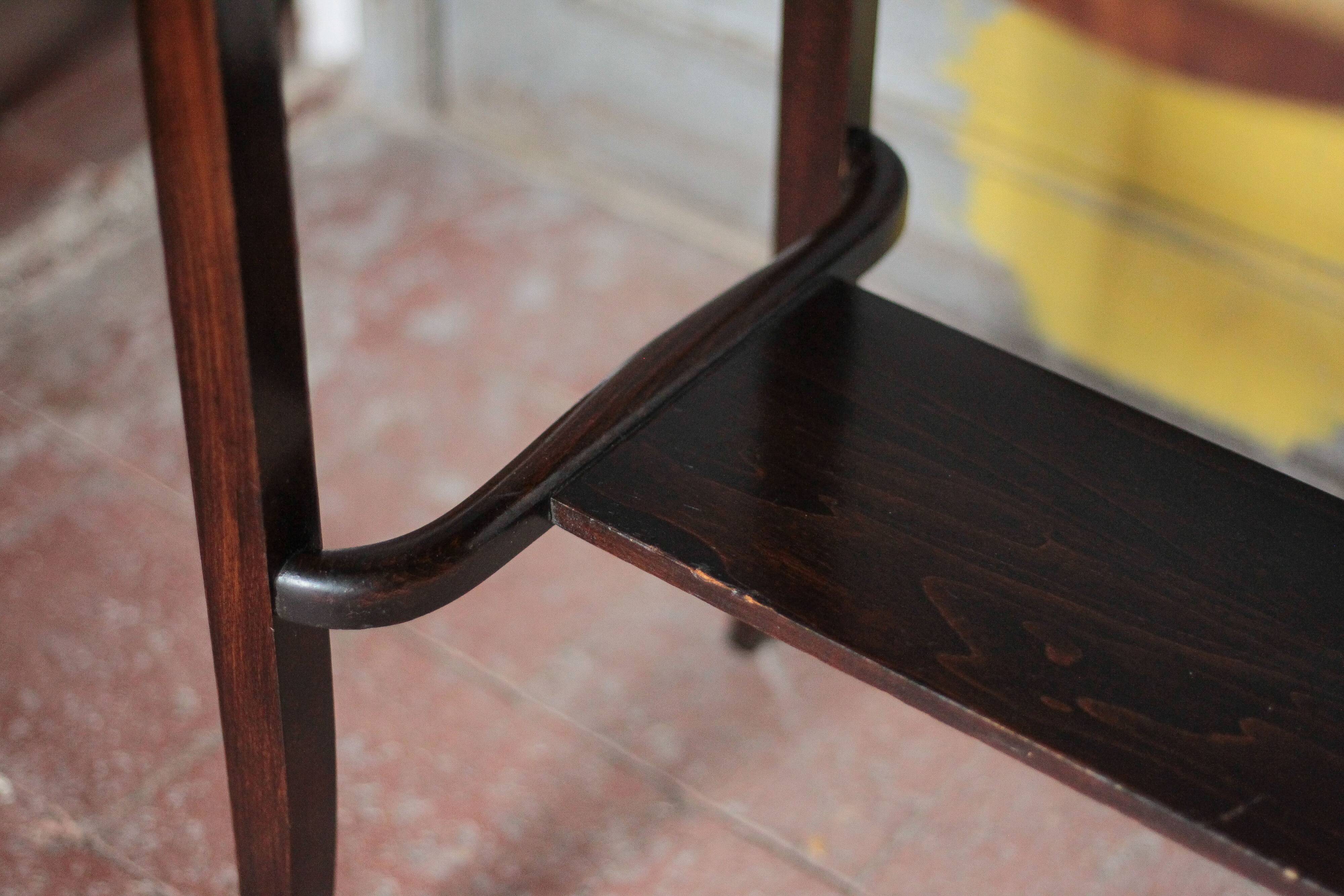 Table vintage, table bois avec 1 tiroir, console art déco, table d'appoint