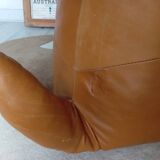 Kangaroo leather magazine rack, 1960s