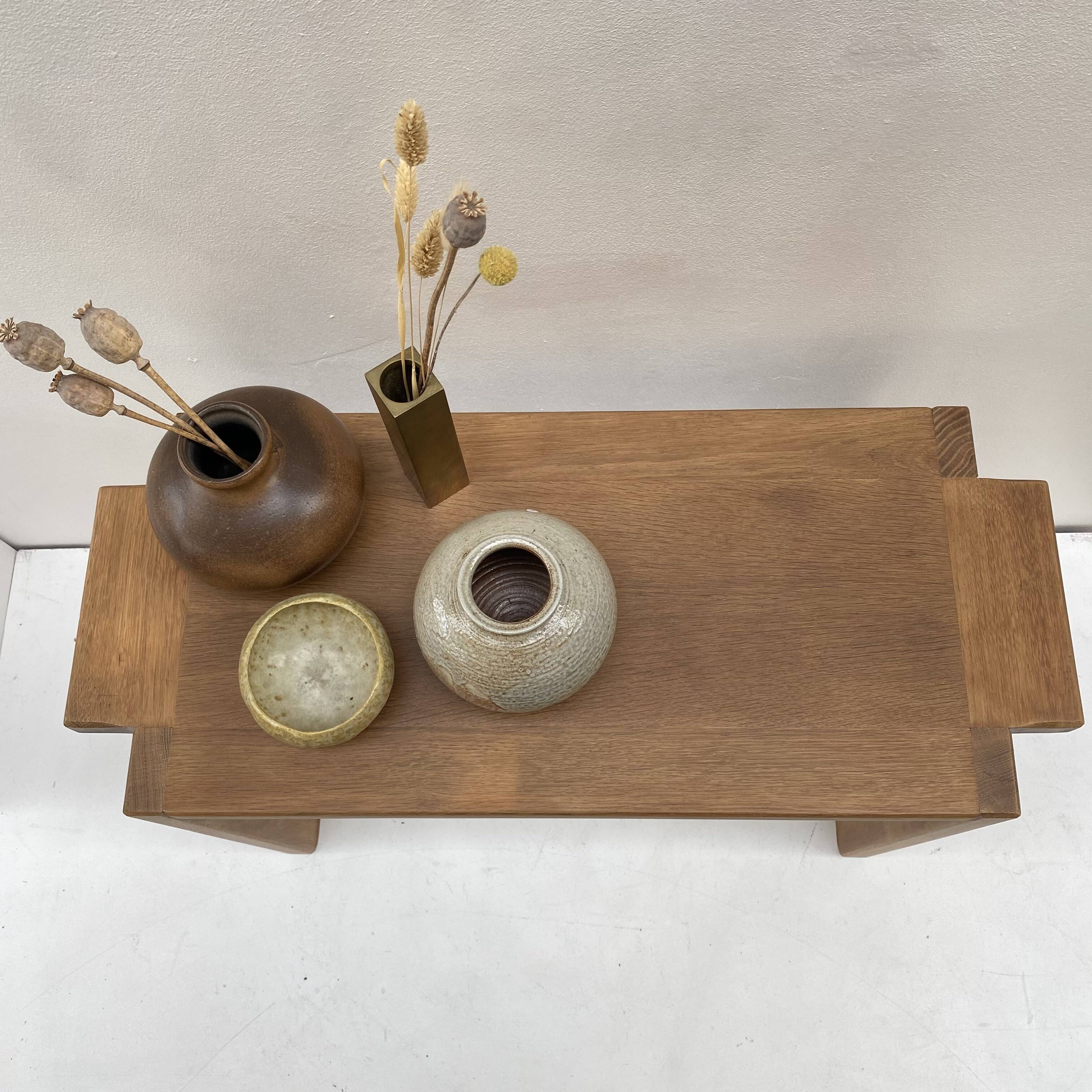 Petit banc en chêne de style art déco