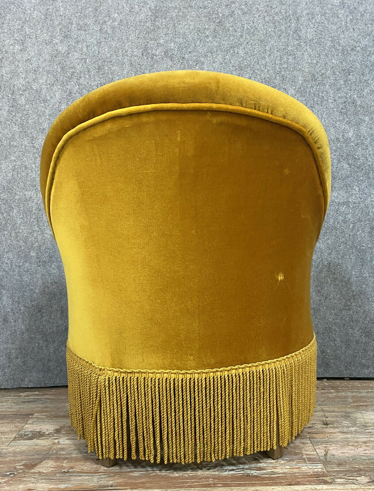 Pair of armchairs "toad" napoleon III era in Genoa velvet
