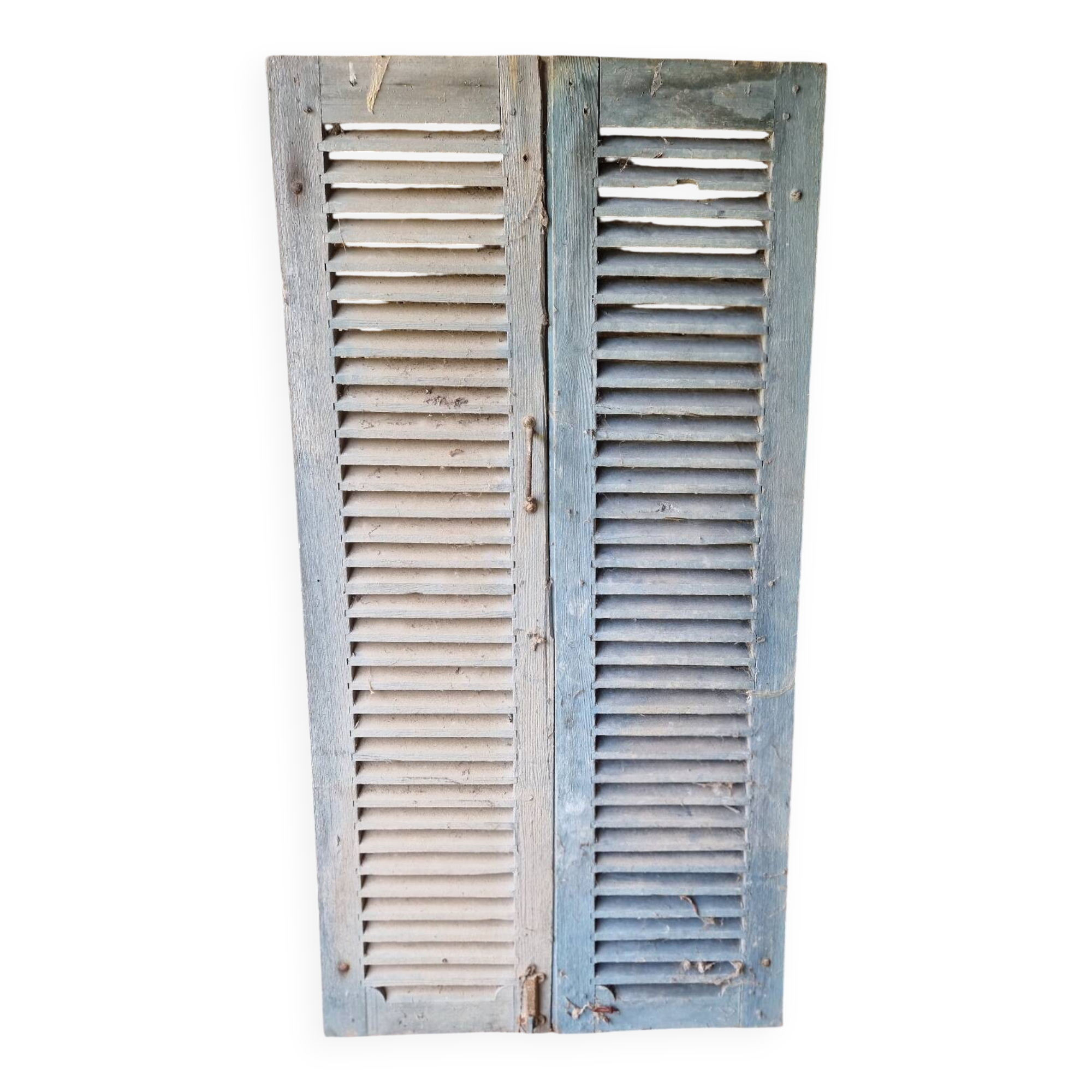 Paire de volets anciens persiennes bois