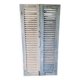 Paire de volets anciens persiennes bois