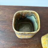 Set of 3 Art Nouveau flower pots by Gustav de Bruyn