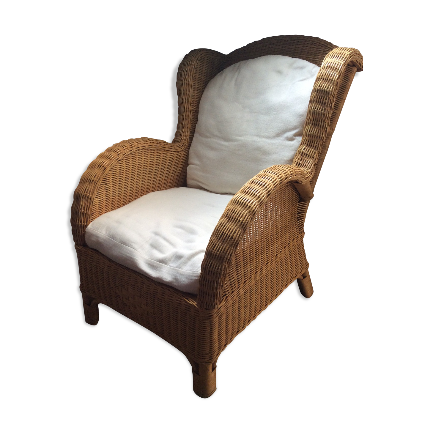 Fauteuil en rotin des années 60/70