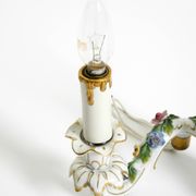 Beautiful hand-painted Mid Century porcelain wall lamp