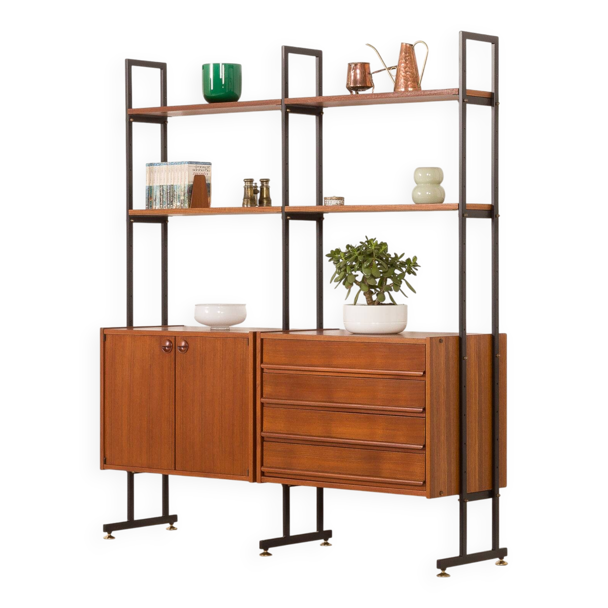 Italian vintage free standing wall unit or room divider by IMB , 1970s