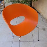 Armchair chair conferred orange design