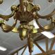 Bronze chandelier 6 lights from the 1950s