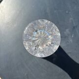 Large engraved and cut crystal vase
