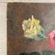 Peinture aux roses vintage