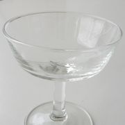 8 old champagne glasses vintage model in cut glass