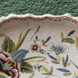 Pair of octagonal Rouen plates, signed AP