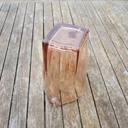 Ancien Broc en Verre Rose de Style Art Déco