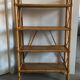 Shelf library in rattan, wood and bamboo vintage