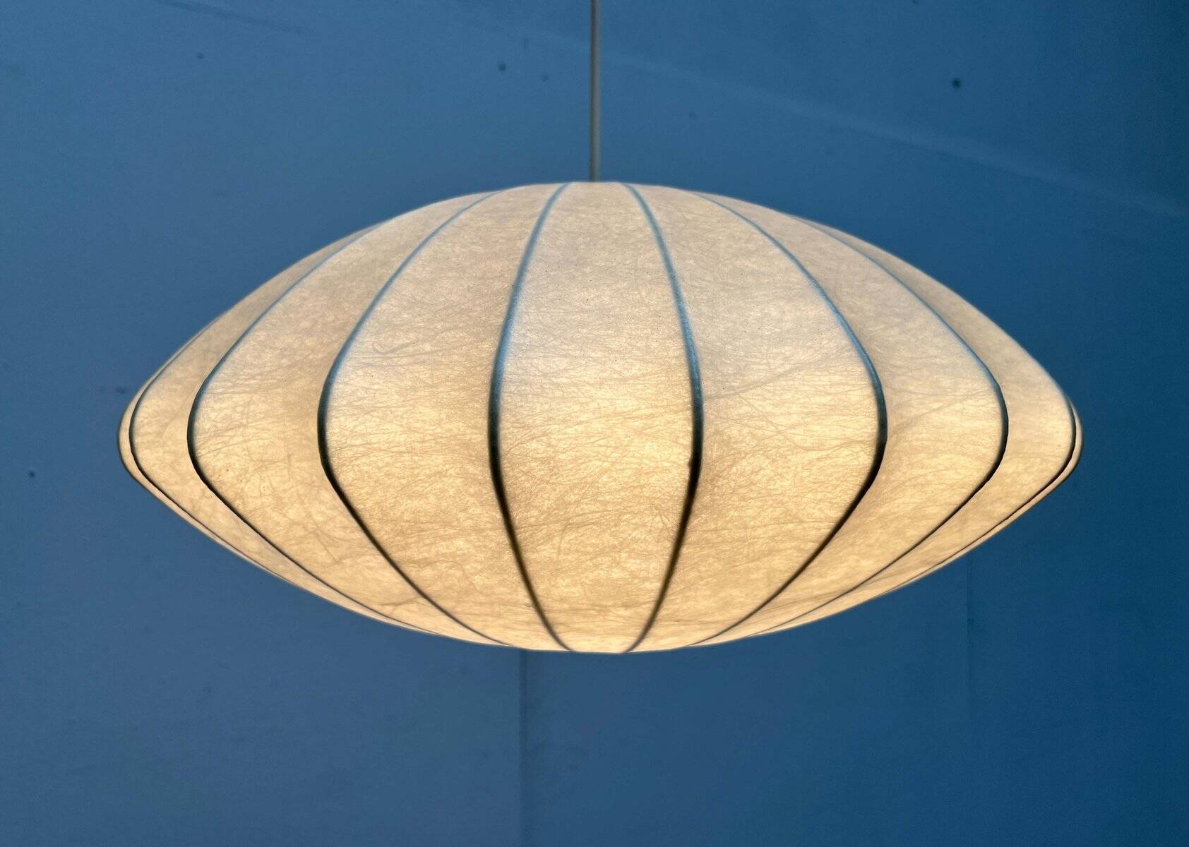 Mid-century modern Cocoon pendant lamp by Friedel Wauer for Goldkant Leuchten, Germany, 1960s.