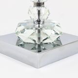 Two Bakalowits table lamps with huge faceted diamond crystals, Austria, 1970s.