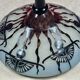 Large plant bowl vase of Thistles Signed Le Verre Français Art Nouveau 192