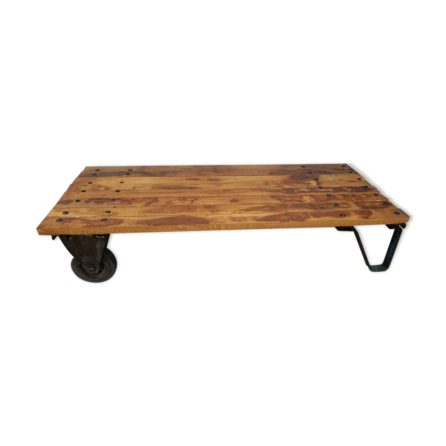 Old industrial cart coffee table