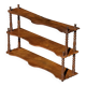 Petite étagère à trois niveaux en chêne H68 L41