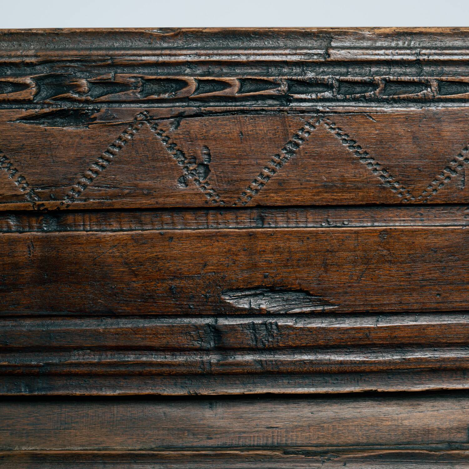 Antique walnut wooden Spanish siesta bench, Spain mid 1700s