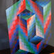 Impression optique en couleur d'après Vasarely, 1970