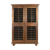 Wooden postal sorting furniture with 80 lockers