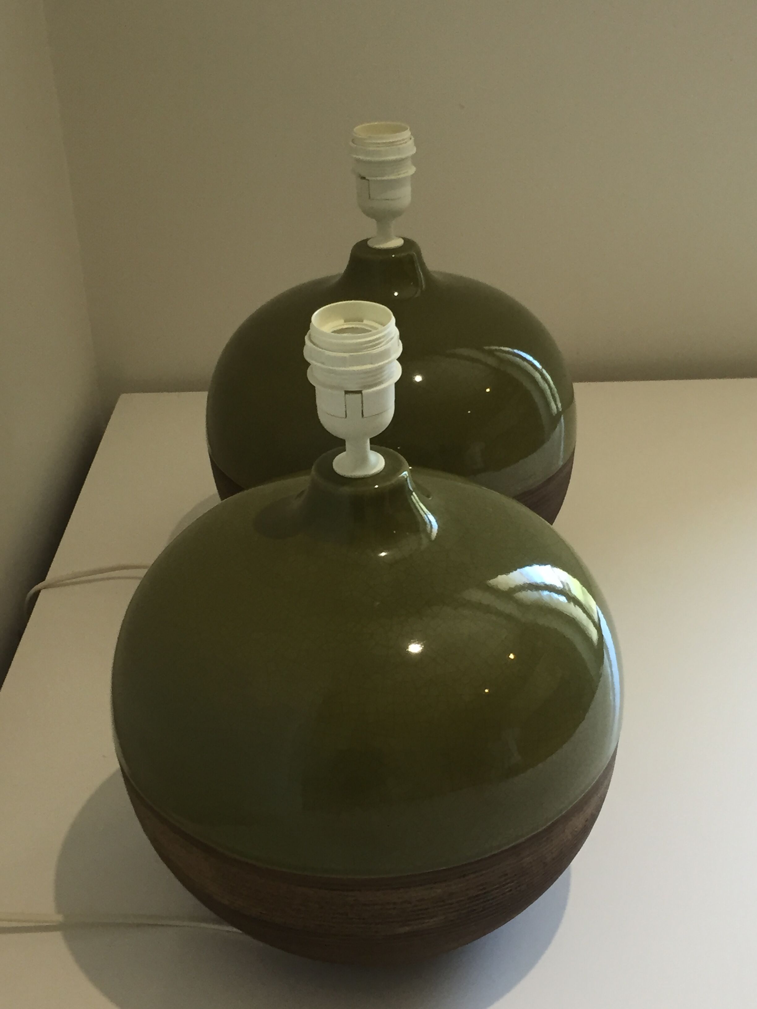 Pair of vintage ceramic lamps