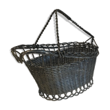 Metal wine bottle basket