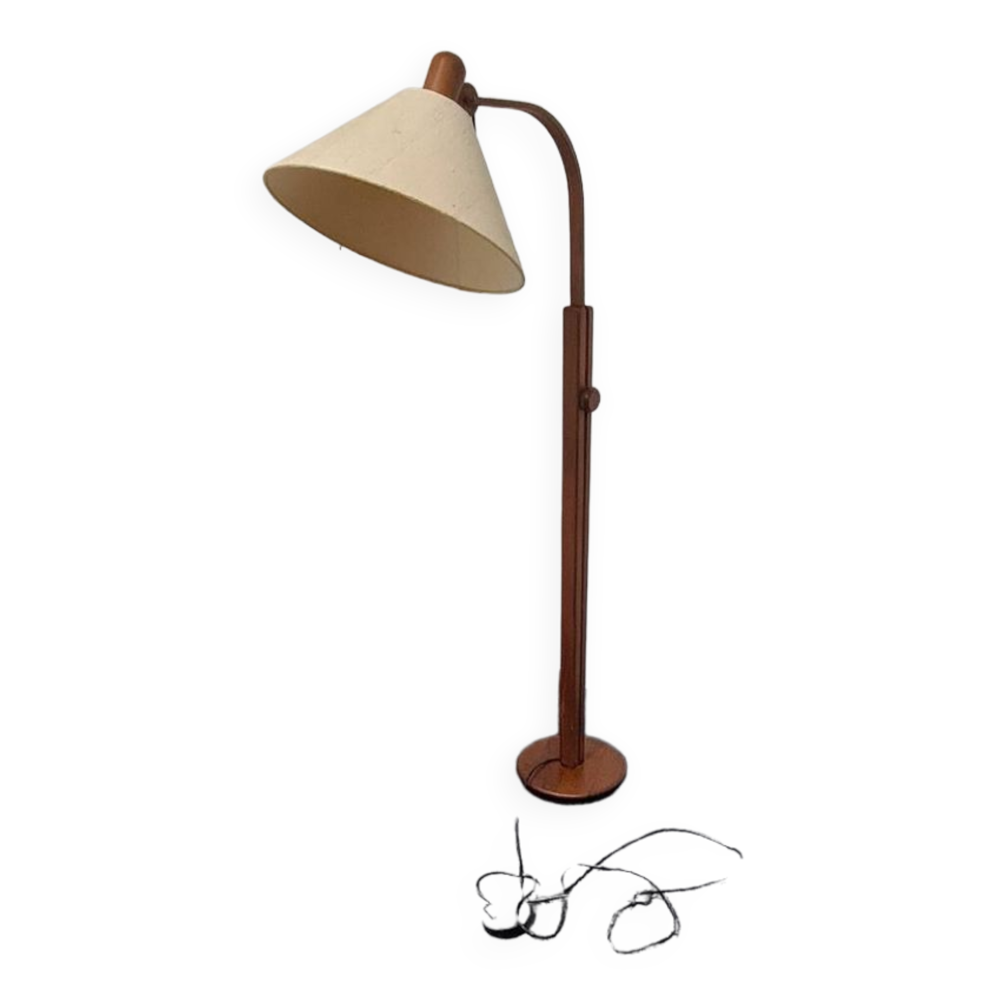 Vintage teak Danish design floor lamp by Domus