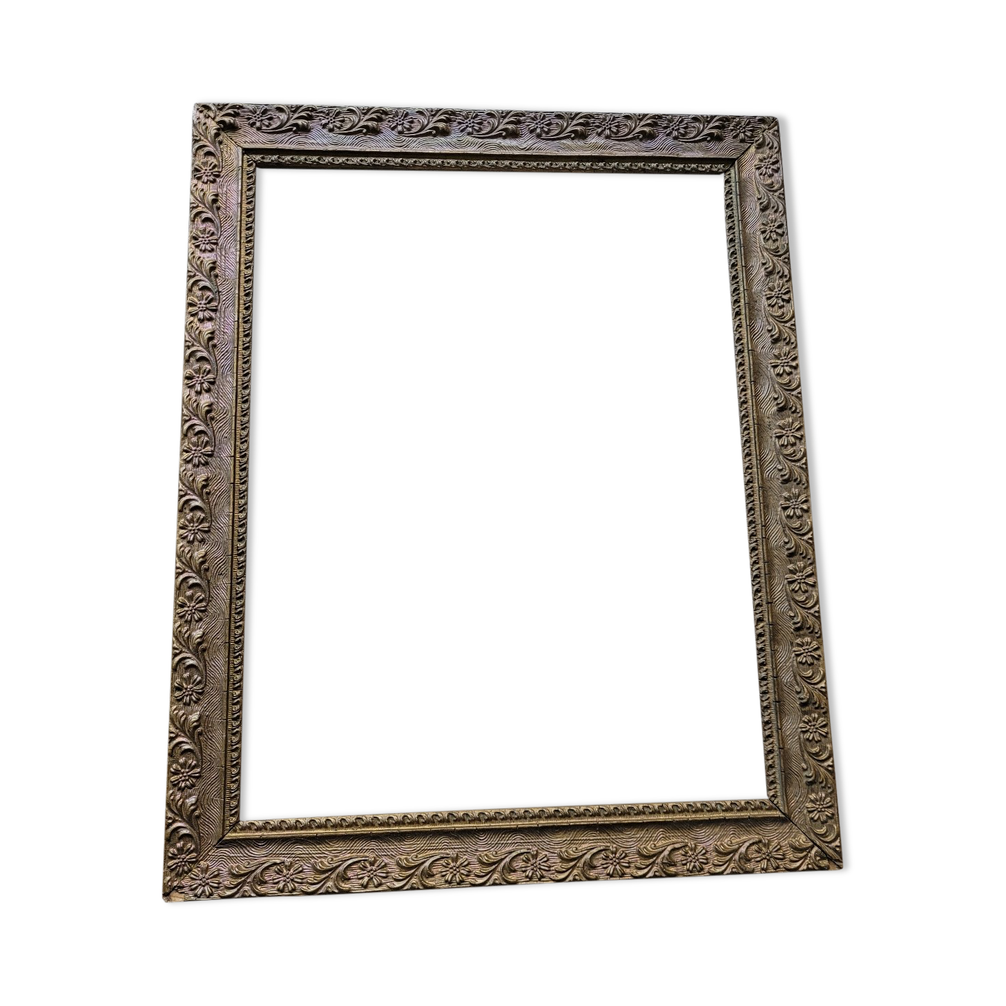 Gilded wooden frame floral moldings