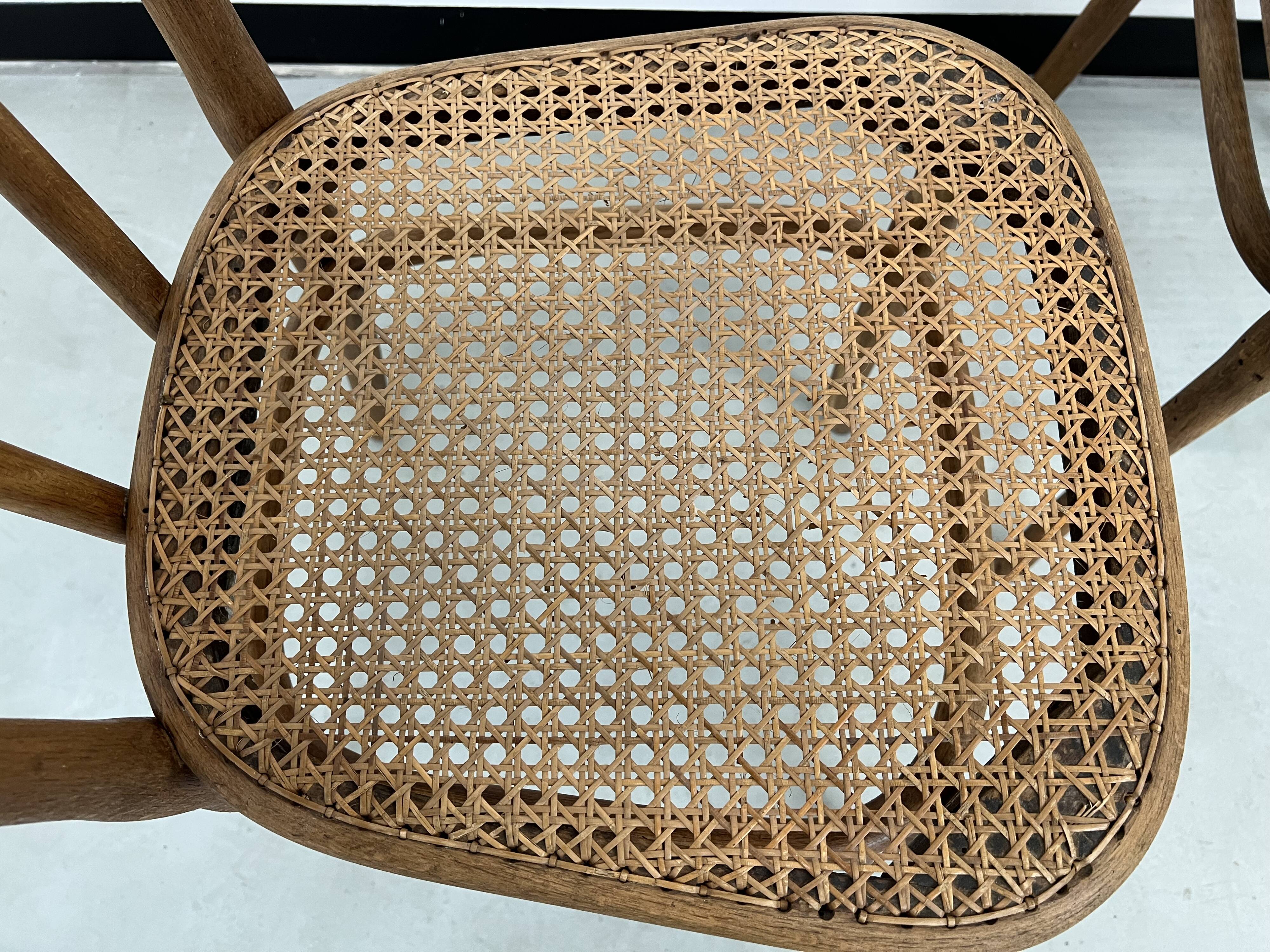 Duo de chaises bistrot anciennes Thonet avec estampille