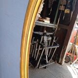 Miroir bois doré epoque 1960 ovale