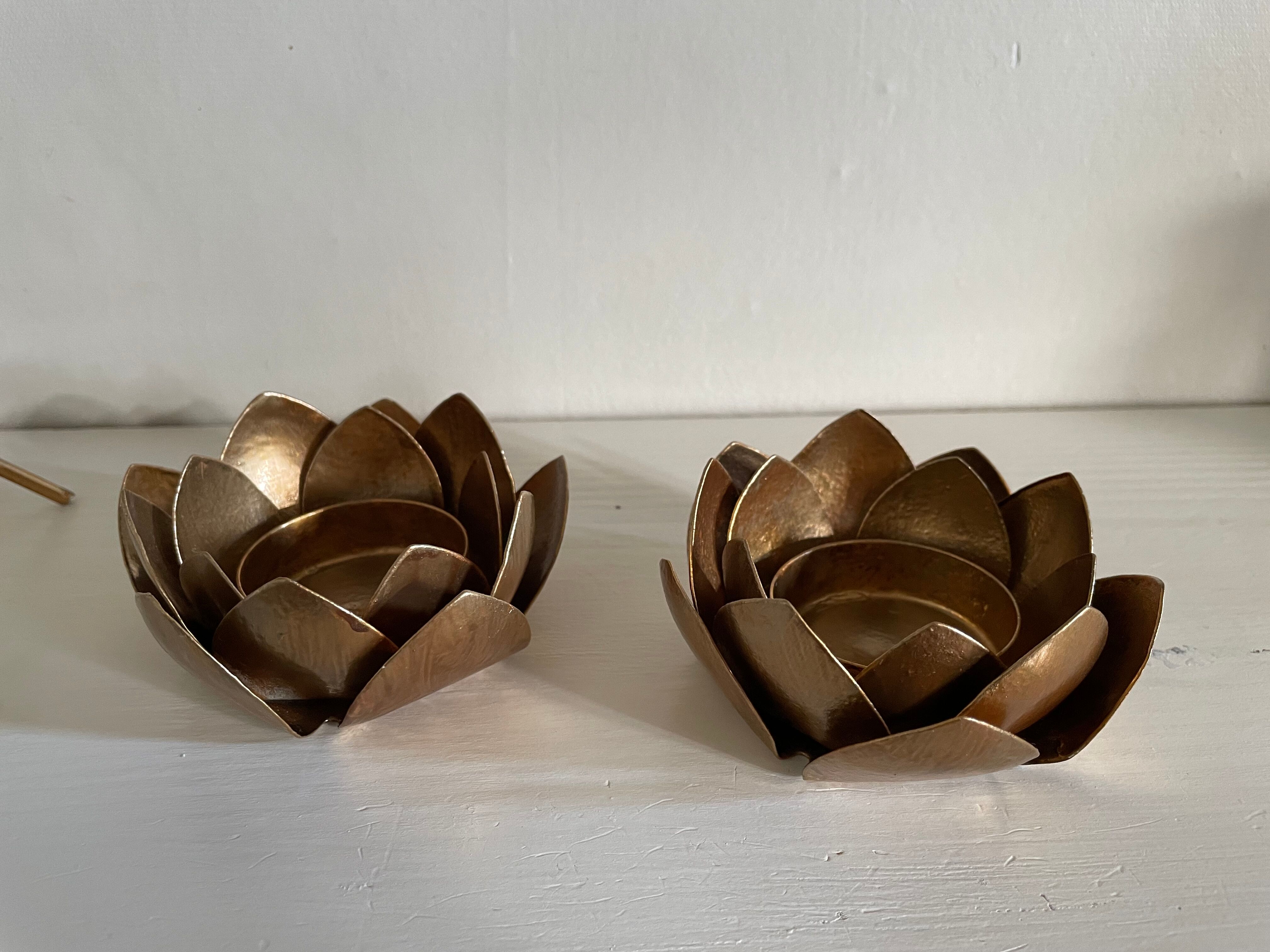 Water lily candlesticks