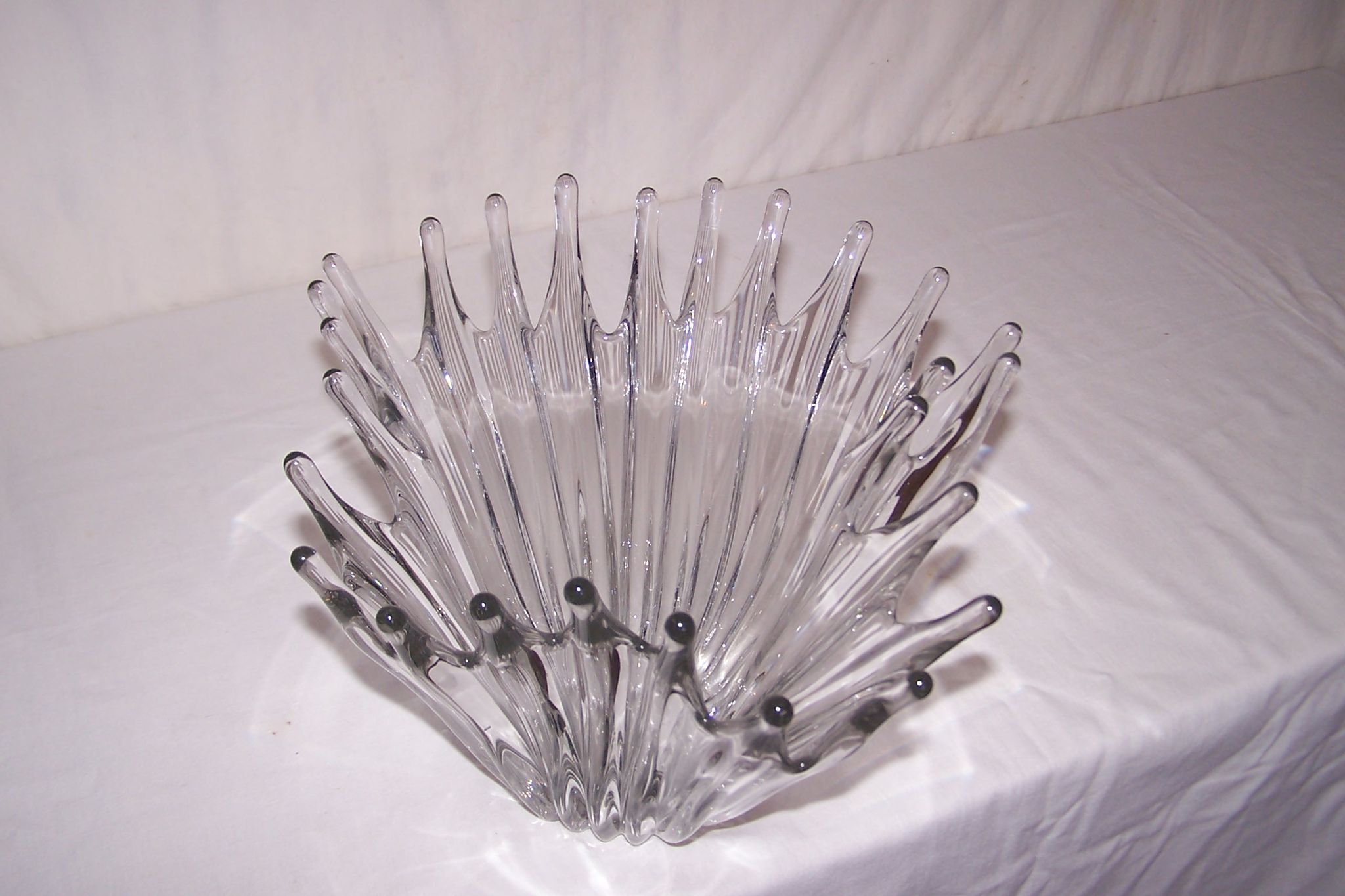 Vase corolle goutte, cristal, années 50