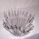 Vase corolle goutte, cristal, années 50