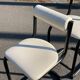 Paire de chaises hautes 1980 cuir et métal